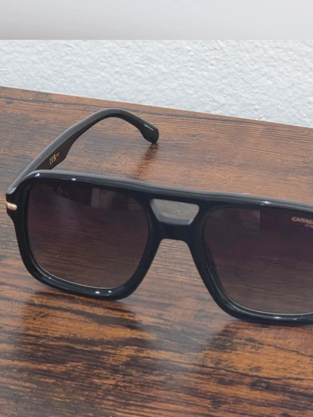 Carrera 317/S 807/HA Black/ Brown Squared Aviator Sunglasses